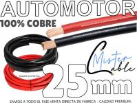 Cable Automotor NORMALIZADO - Negro o Rojo 25mm