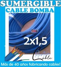 Cable Bomba Sumergible 2 x 1,5 mm x 100 mtrs