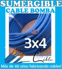 Cable Bomba Sumergible 3 x 4 mm  - Fabrica de cables