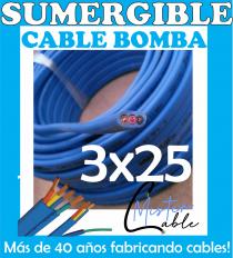 Cable Bomba Sumergible 3 x 25 mm - Fabrica de cables