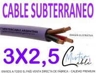 Cable Subterrneo 3x2,5 mm -Fabrica de cables