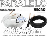 Cable PAR - Paralelo - Bipolar - Blanco /  Negro 2x075 mm