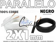 Cable PAR - Paralelo - Bipolar - Blanco / Negro - 2X1 mm