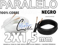 Cable PAR - Paralelo - Bipolar - Blanco / Negro 2x1,5 mm