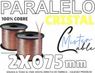 Cable PAR - Paralelo - Bipolar - Cristal 2x075 mm